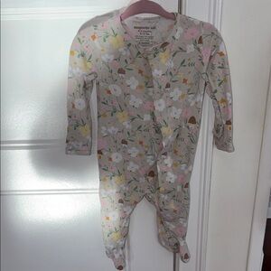 Magnetic Me - newborn Modal Floral magnetic onesie,   0-3 months